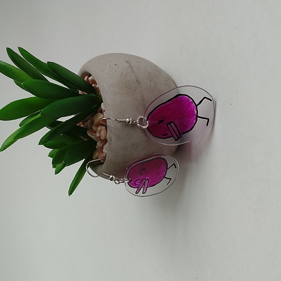 Handmade Tamogatchi Shrinkydink Earrings - Picture 1 of 2